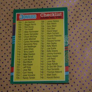 Donruss Checklist #770 Baseball Card